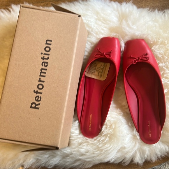 Reformation Ref Megan Ballet Mules Flats 9.5 - Picture 3 of 4